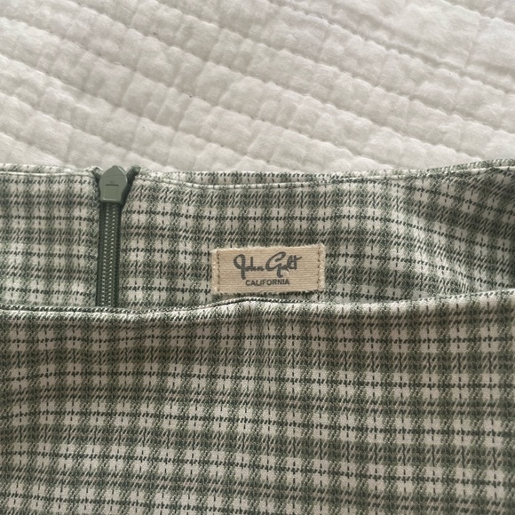 BRANDY MELVILLE JOHN GALT PLAID GREEN SKIRT - Picture 2 of 4
